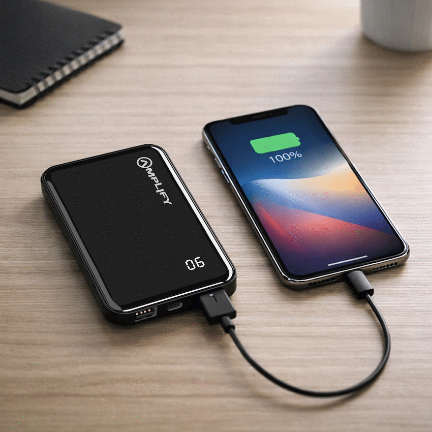 Amplify Spark 2 Series 5000 mAh Power Bank - Black - Guards On Duty Shop & Security Guards