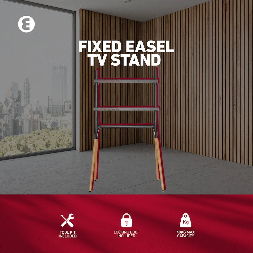 Ellies Solid series Fixed Easel TV Stand 45" - 70" - Guards On Duty Shop & Security Guards