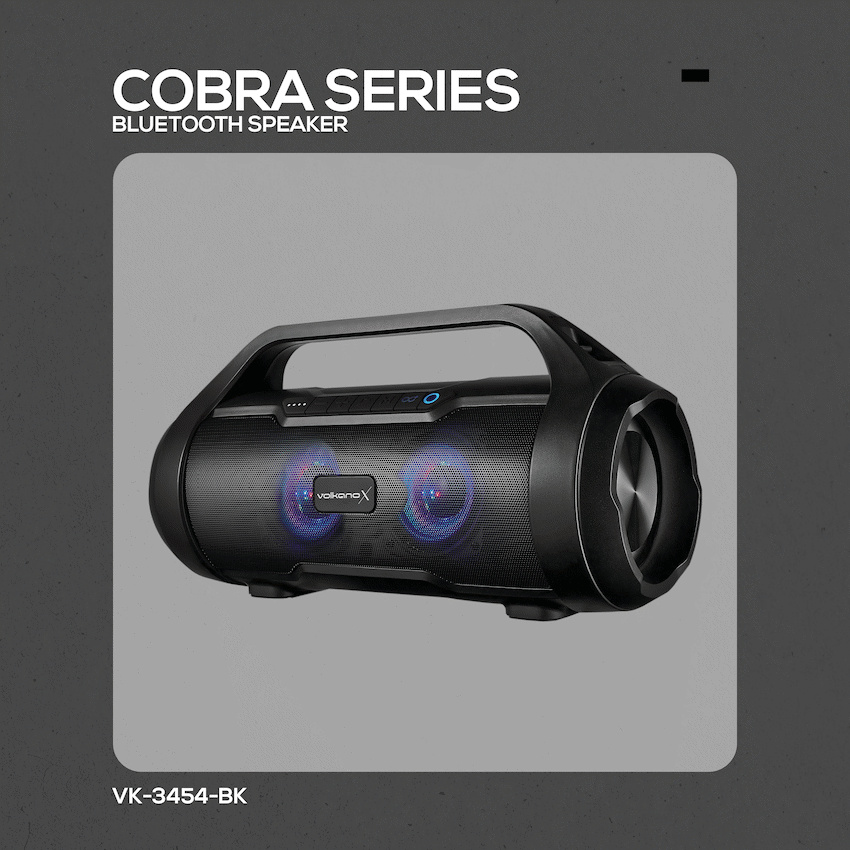 VolkanoX Cobra Series Bluetooth Speaker - Black