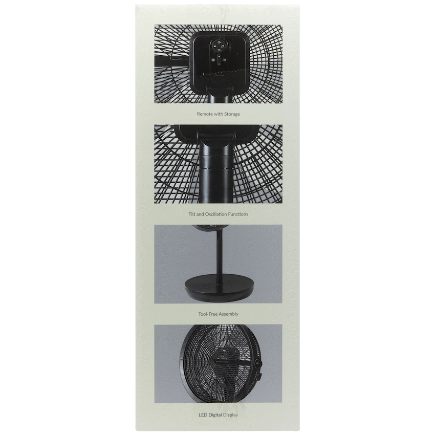 Boden Stark LED Display Stand Fan - Black