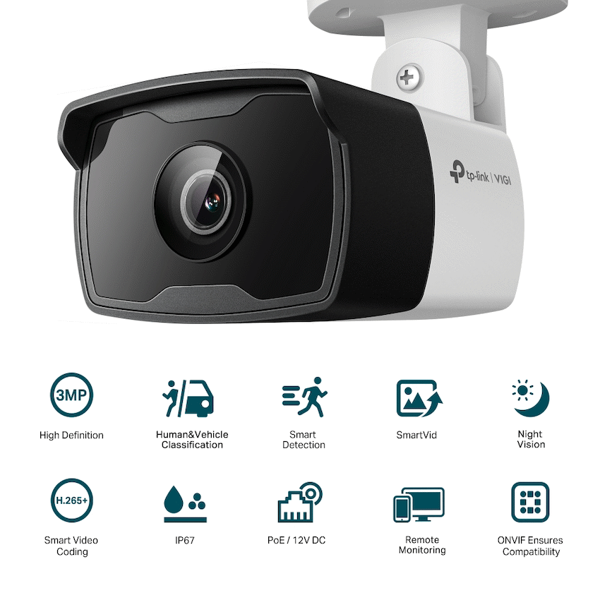 TP-Link Vigi C330I 3MP 4mm Outdoor Bullet Network Camera