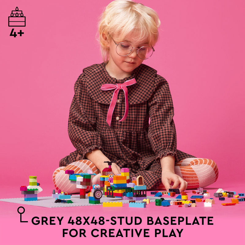 LEGO® Classic Grey Baseplate Building Kit for Kids 11024