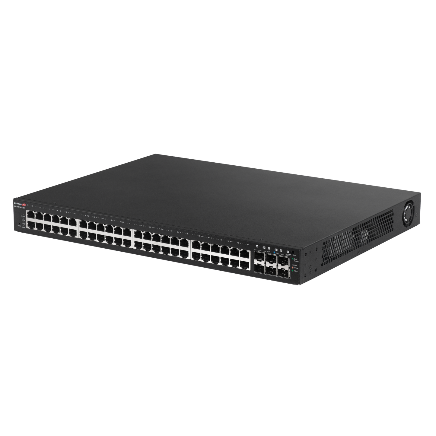 Edimax 54 Port, Web Smart,  48 Gigabit PoE+ Long Range Switch with 6 SFP+ Ports