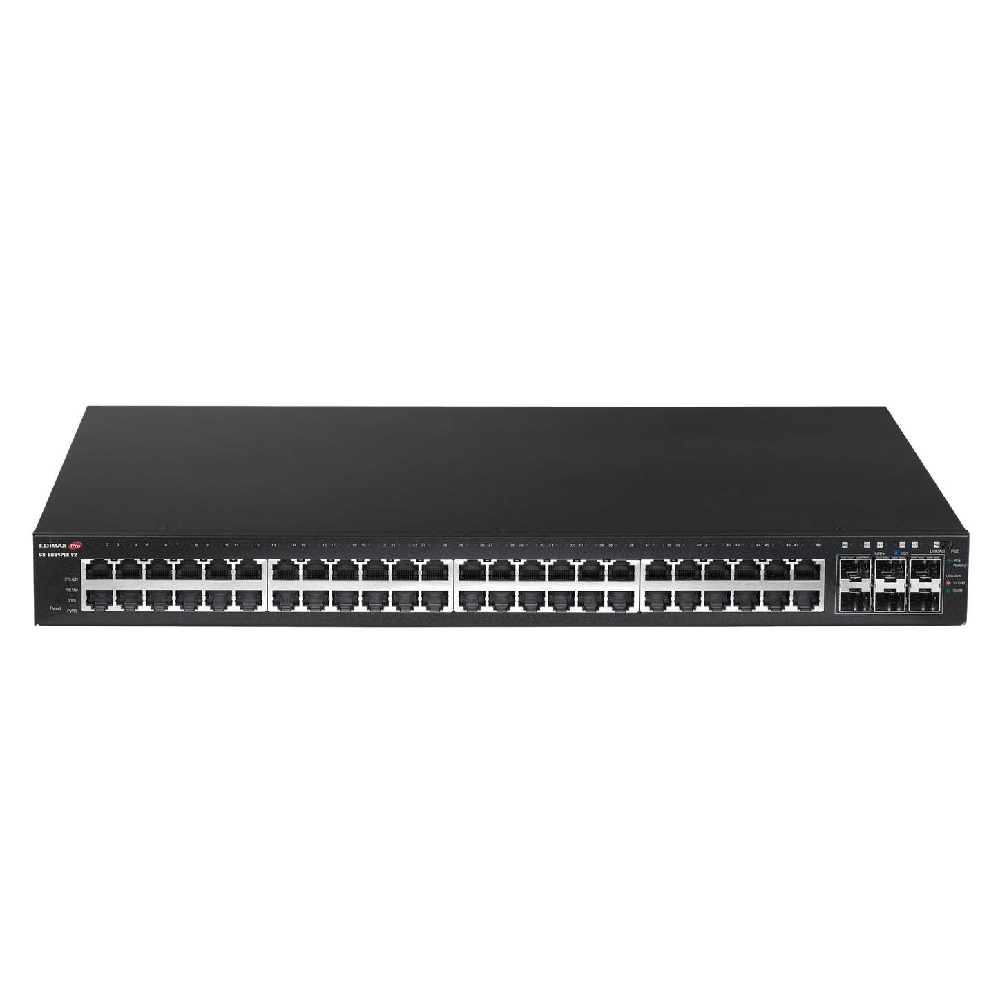Edimax 54 Port, Web Smart,  48 Gigabit PoE+ Long Range Switch with 6 SFP+ Ports