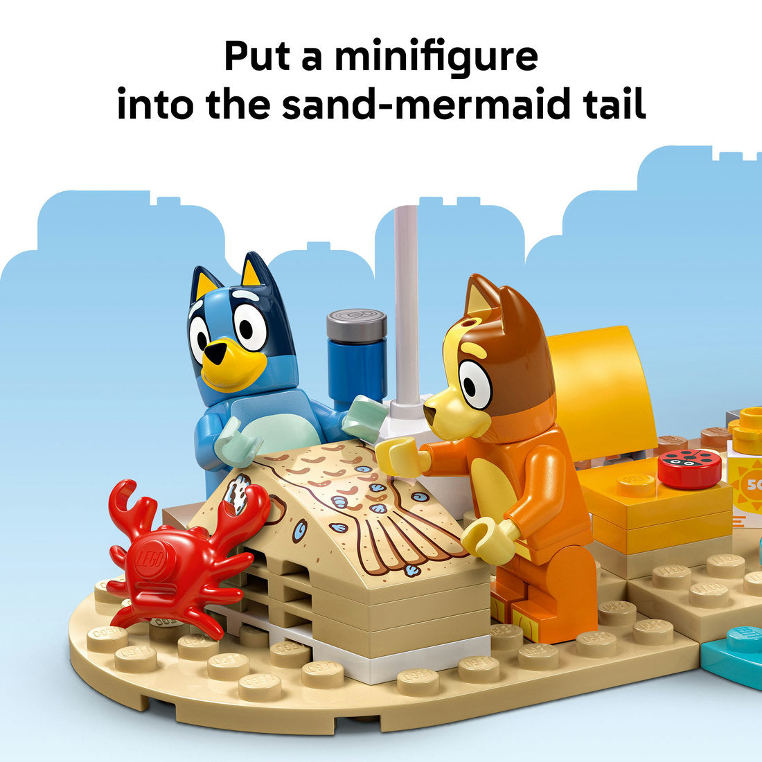 LEGO® Bluey: Bluey’s Beach & Family Car Trip, Preschool Toy Building Kit 11202