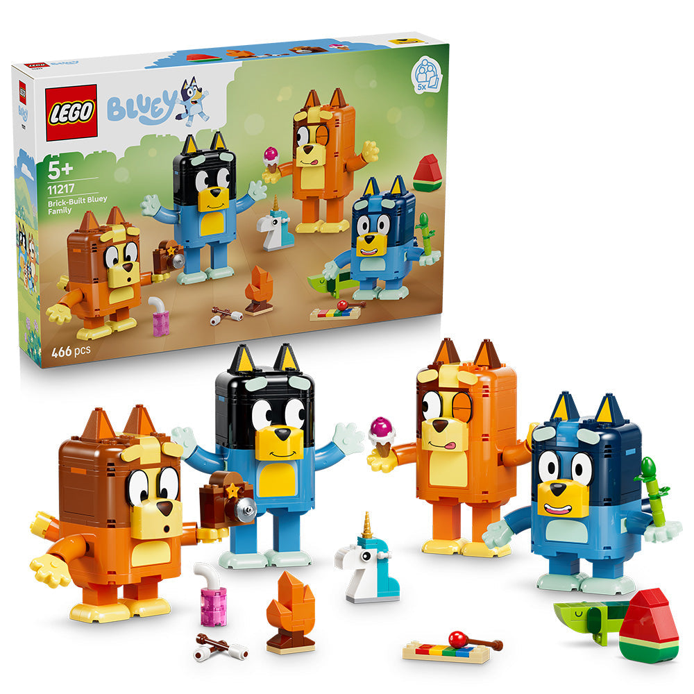 LEGO® Bluey Brick-Built Bluey Family Toy Figures Set 11217
