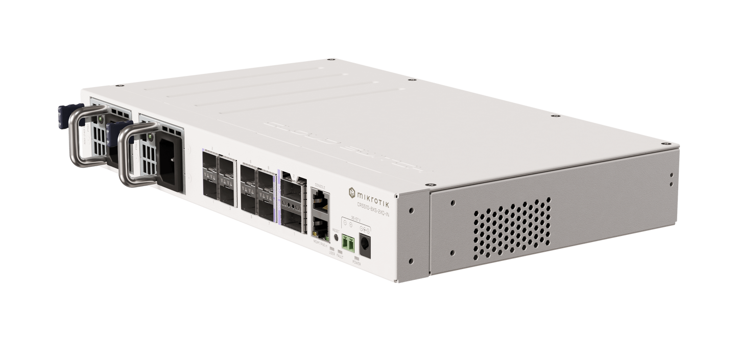 MikroTik - Cloud Router Switch QSFP28, 8x25 Gigabit | MT-RBCRS510-8XS-2XQ-IN