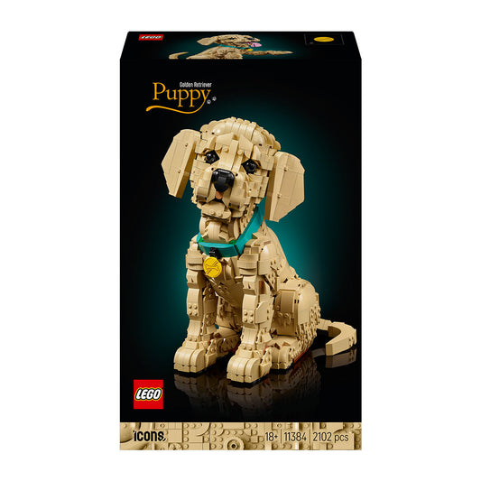LEGO® ICONS Golden Retriever Puppy Animal Figure Building Set 11384