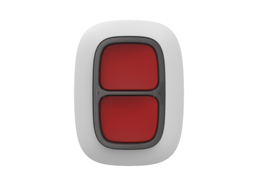 AJAX Security - DoubleButton Jeweller - Double White Wireless Smart Button for Panic and Control Modes | AJAX-PB-DOUBLE-W