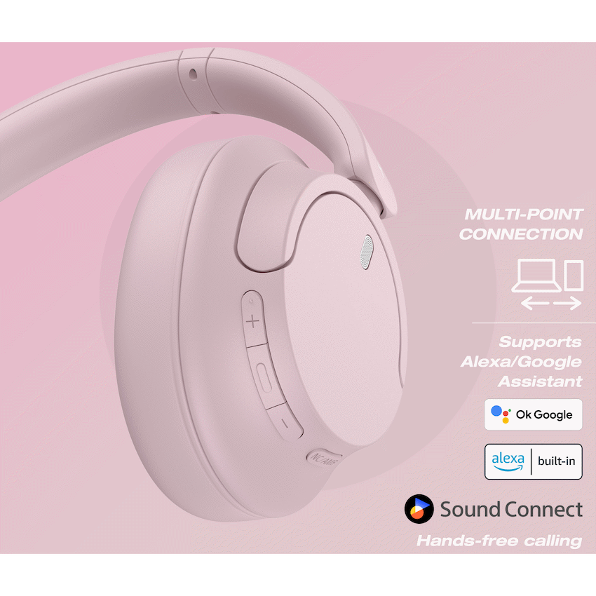 Sony WH-CH720 (Pink) Noise Cancelling Over-Ear Headphones