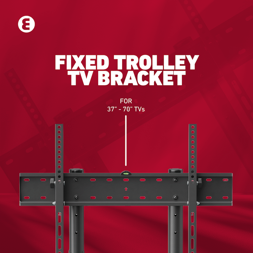 Ellies Solid series Fixed Trolley TV Bracket 37" - 70" TVs - Guards On Duty Shop & Security Guards