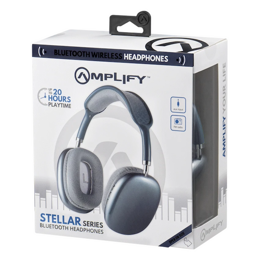 Amplify Stellar Series Bluetooth Headphones - Blue - Guards On Duty Shop & Security Guards