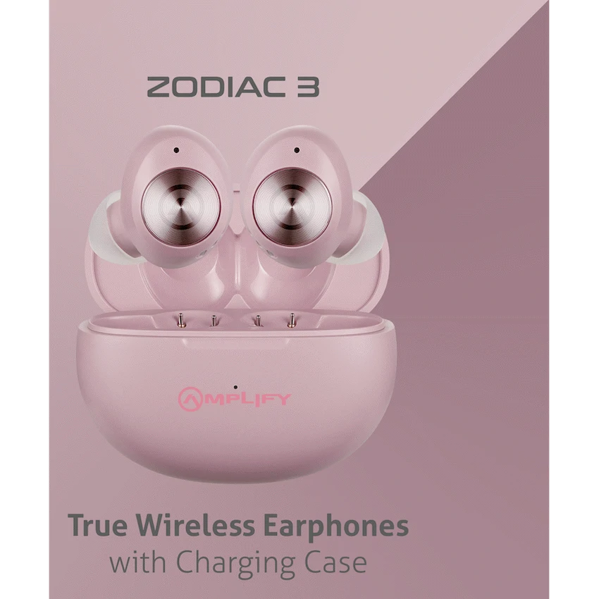 Amplify Zodiac Series TWS Earphones with Charging Case - Pink - Guards On Duty Shop & Security Guards