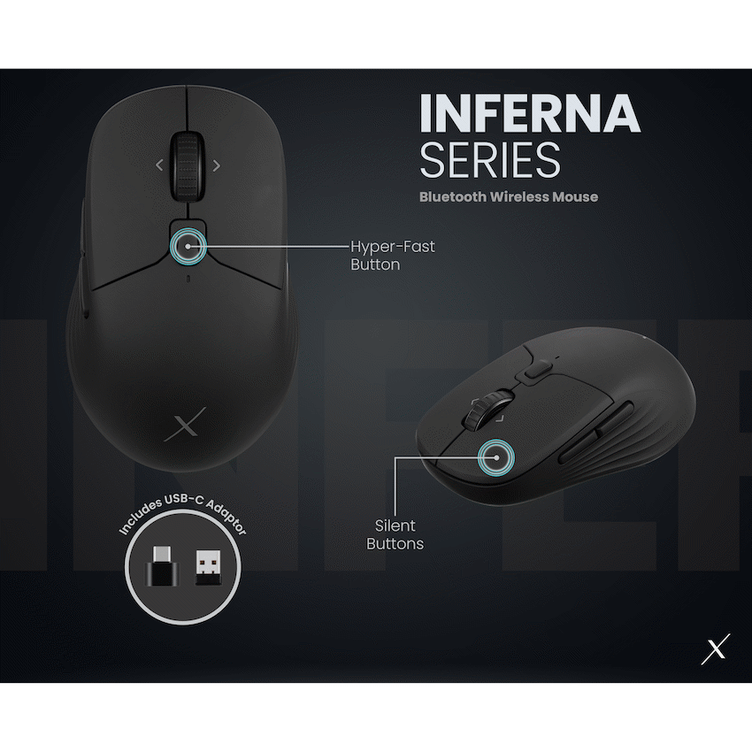 VolkanoX Inferna Bluetooth Wireless Mouse - Graphite