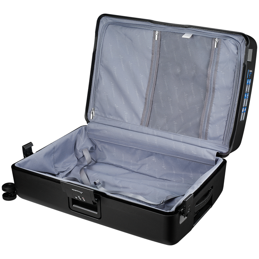 Travelwize Clipper PP 75cm 4-Wheel Spinner Luggage Black