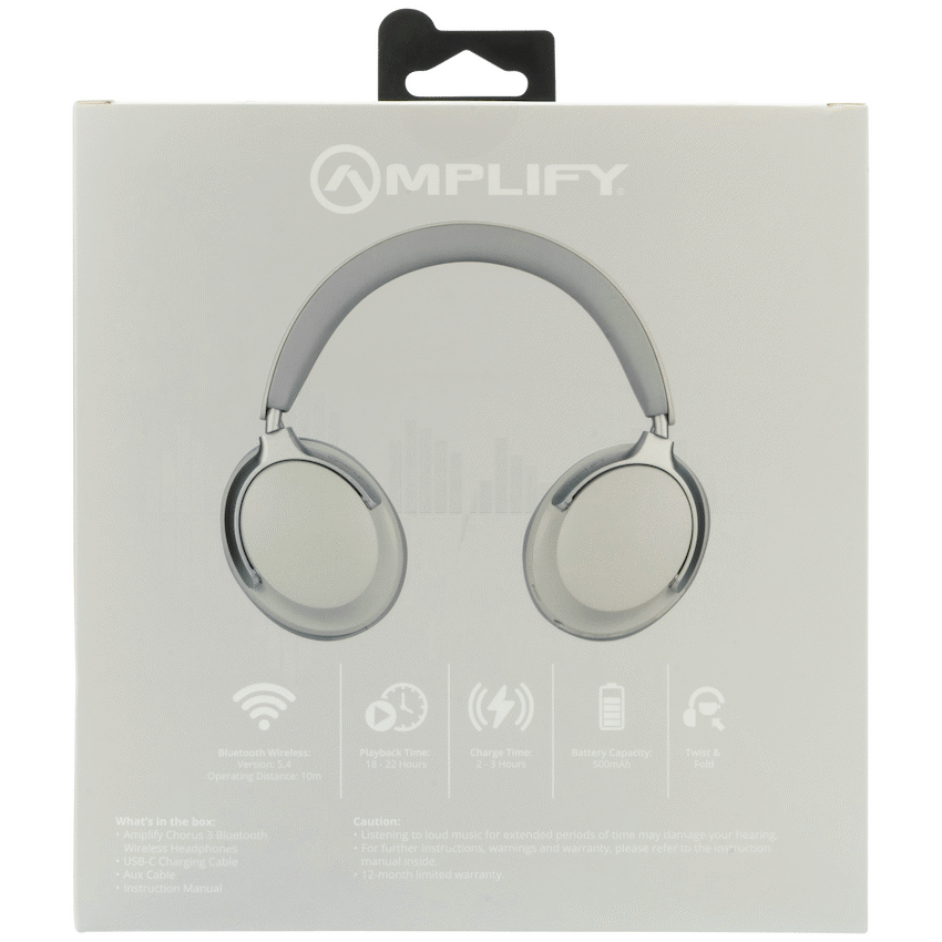 Amplify Chorus 3 Bluetooth Wireless Headphones - Nude - Guards On Duty Shop & Security Guards
