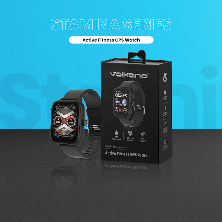 Volkano Stamina Series GPS Smartwatch - Black