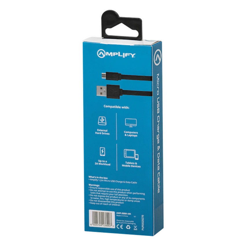 Amplify Charge Series Micro USB Charge Cable - Guards On Duty Shop & Security Guards