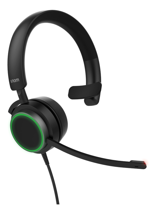 Snom A330M Mono Over-Ear Headset, Passive Noise Cancellation, VoIP Phone Headset, USB/3.5mm