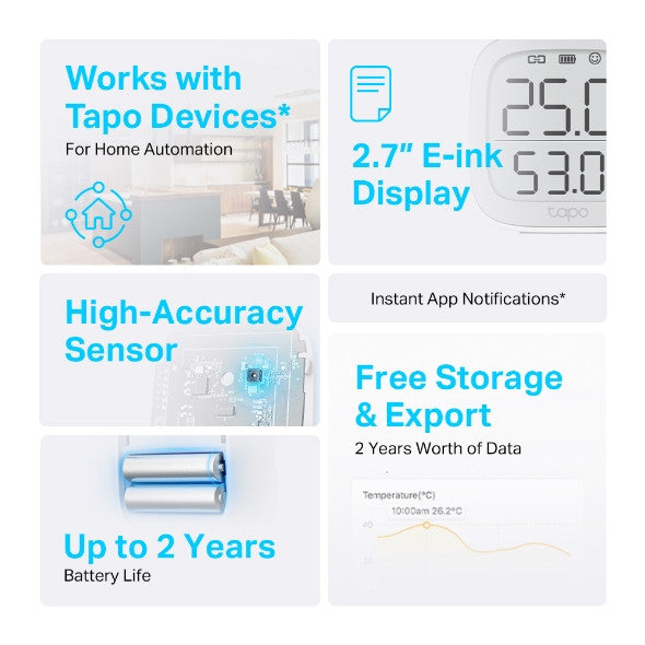 TP-Link Tapo Smart Temperature and Humidity Monitor | Tapo T315