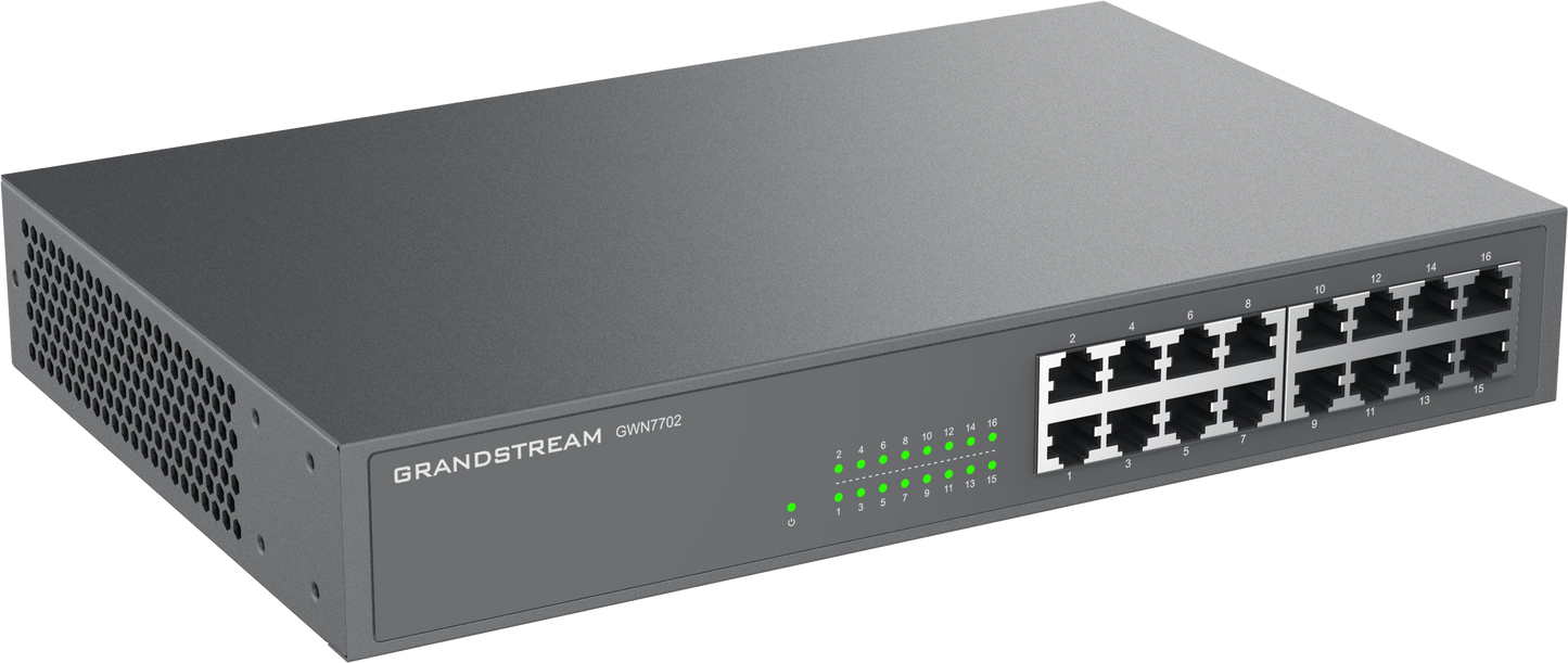 Grandstream Enterprise 16 port Unmanaged GbE Switch | GWN7702