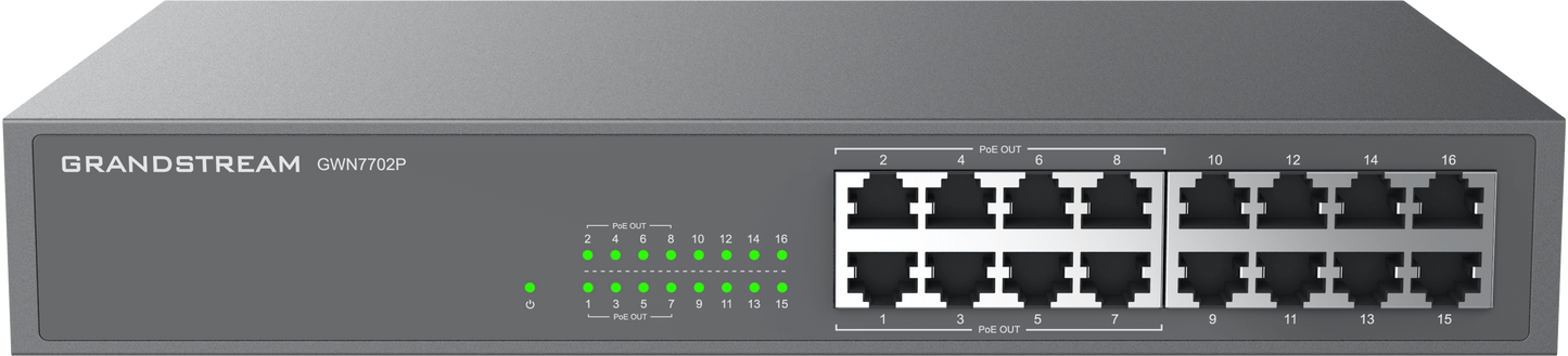 Grandstream Enterprise 16 port Unmanaged GbE Switch | GWN7702
