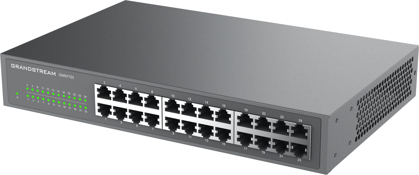 Grandstream Enterprise 24 port Unmanaged GbE Switch | GWN7703