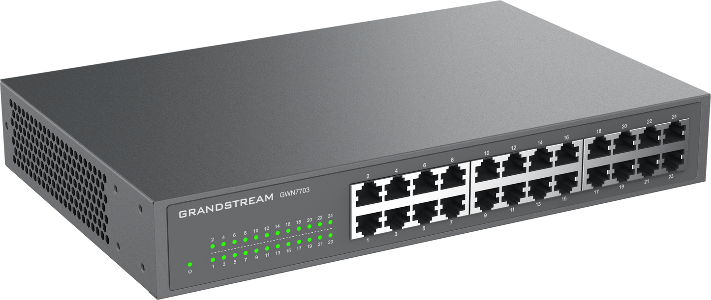 Grandstream Enterprise 24 port Unmanaged GbE Switch | GWN7703