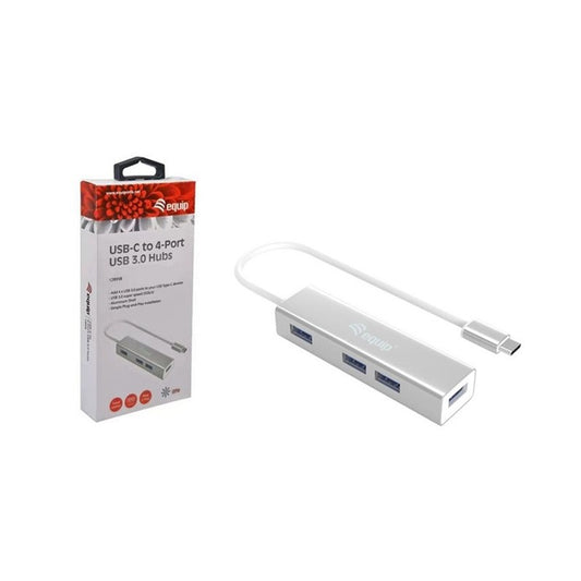 EQUIP HUB, USB-C - 4-PORT USB 3 ALUMINUM