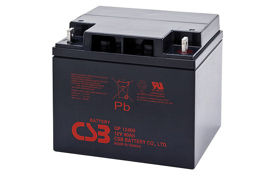 CSB 12Volt 40AH - sealed lead acid battery, deep cycle, maintenance-free, absorbent glass mat (AGM) technology