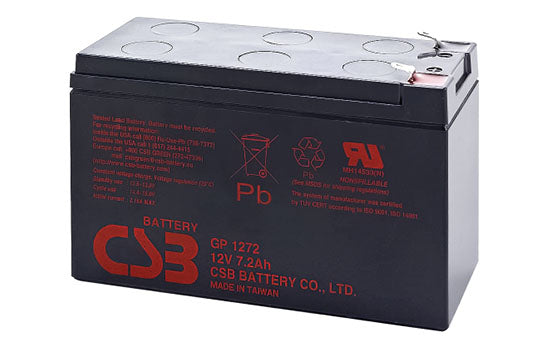 CSB 12Volt 7.2AH - sealed lead acid battery, deep cycle, maintenance-free, absorbent glass mat (AGM) technology