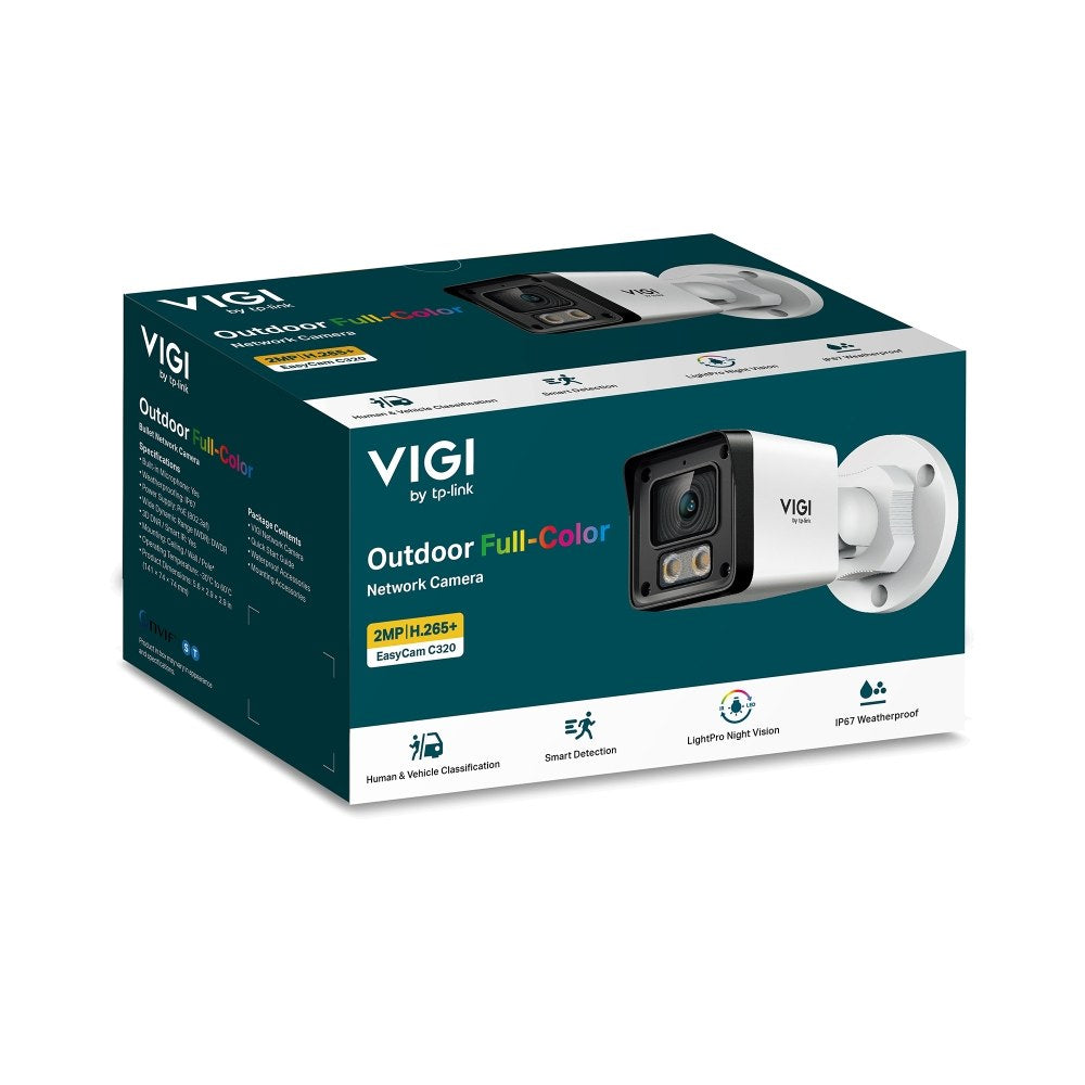 VIGI EasyCam 2MP Outdoor Bullet IP Camera 2.8mm lens, 30meter IR, 12V