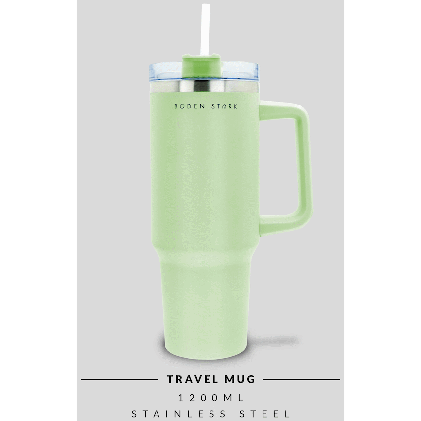 Boden Stark 1200ml Travel Mug Green - Guards On Duty Shop & Security Guards