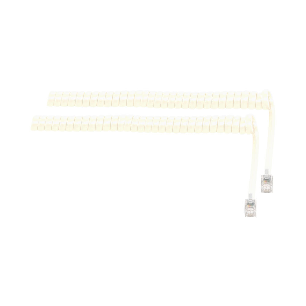 Rj9 Curly Telephone Cable-cream — LinkQnet | Guards on Duty Shop