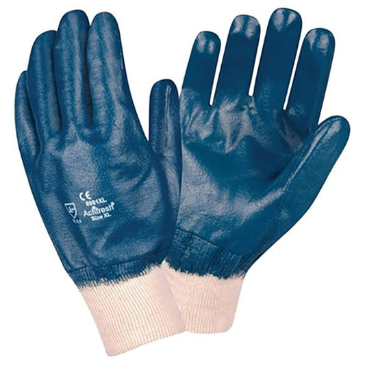 Pinnacle Blue Nitrile Glove Knit Wrist Size 10 (13-100305)