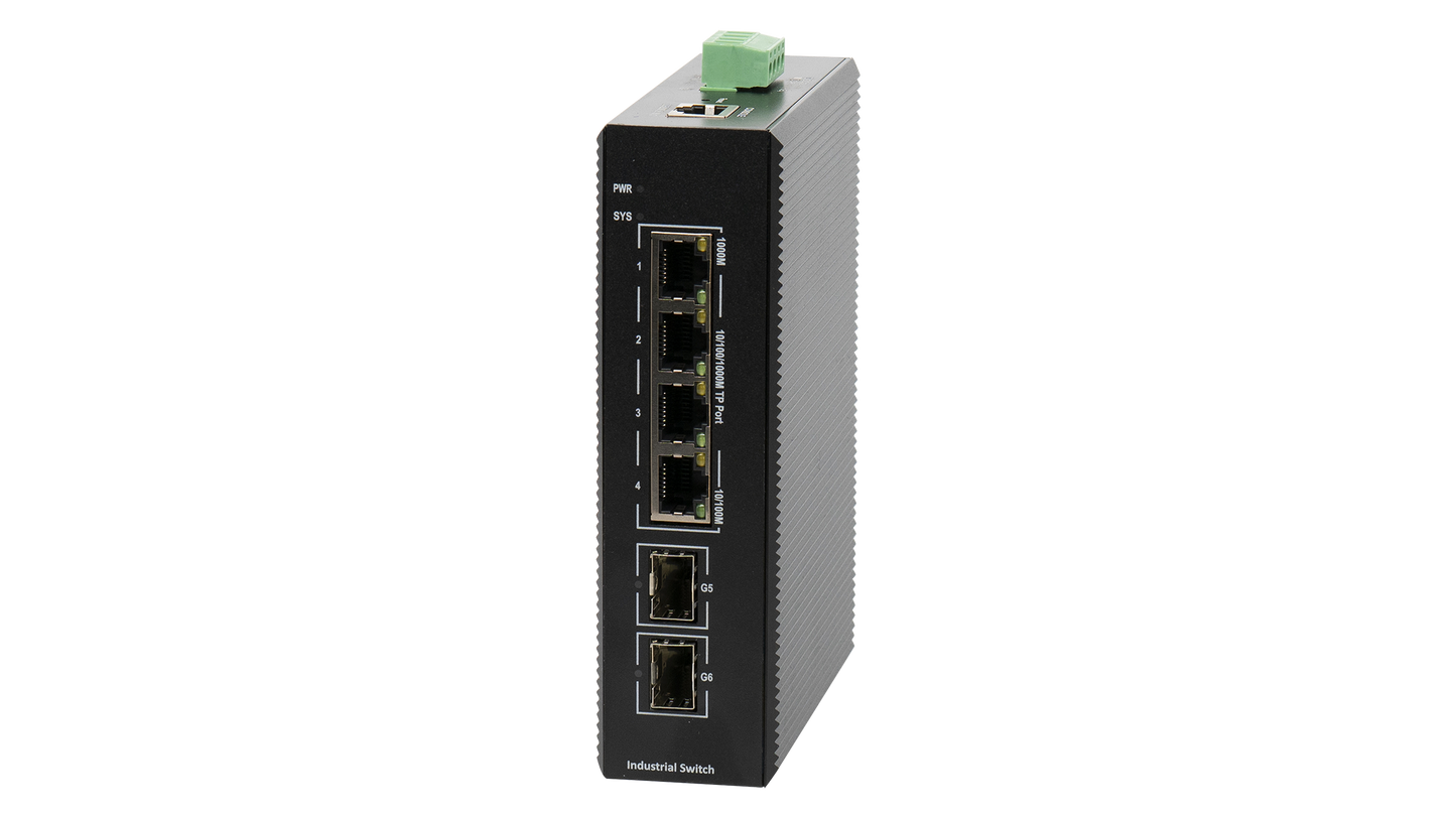 BDCOM 4 Port Gigabit Industrial PoE+ Switch With 2 SFP - Managed