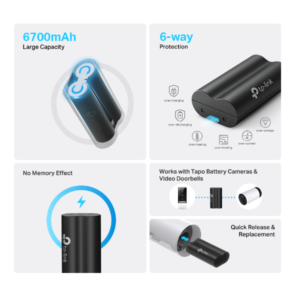 TP-Link Tapo Battery Pack for Tapo C420 Cameras | Tapo A100