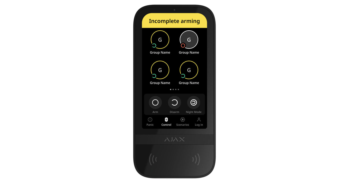 AJAX Security - Black Wireless Keypad Touch Screen | AJAX-KP-TS-B