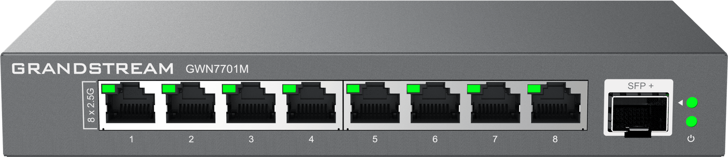 Grandstream Enterprise 8 port Unmanaged 2.5G Switch | GWN7701M