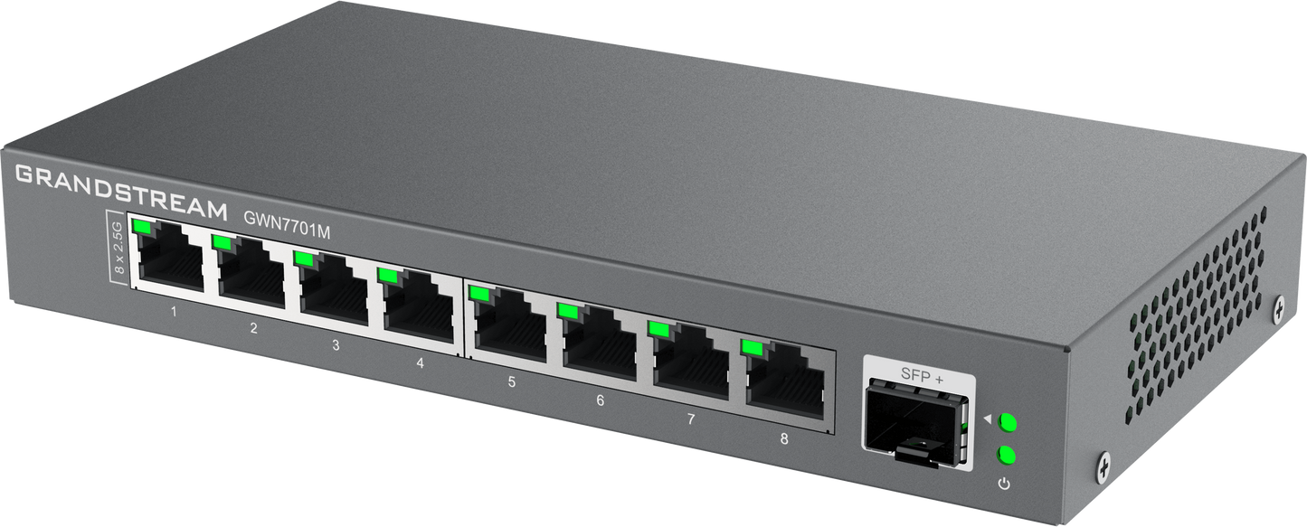 Grandstream Enterprise 8 port Unmanaged 2.5G Switch | GWN7701M