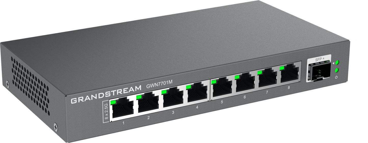 Grandstream Enterprise 8 port Unmanaged 2.5G Switch | GWN7701M
