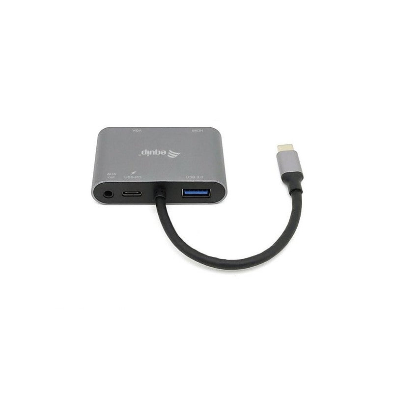 EQUIP HUB, TYPE-C TO VGA + HDMI (PD)