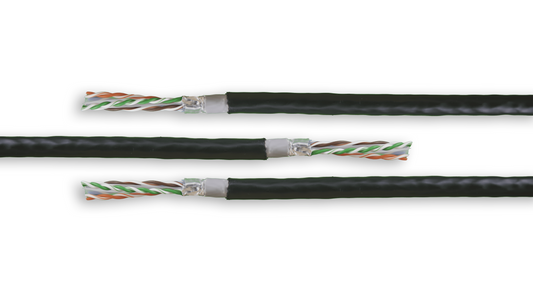 Acconet CAT6 UV Outdoor Ethernet Cable 100m Black CCA SF/TP Pull Box| CAT6-100-U