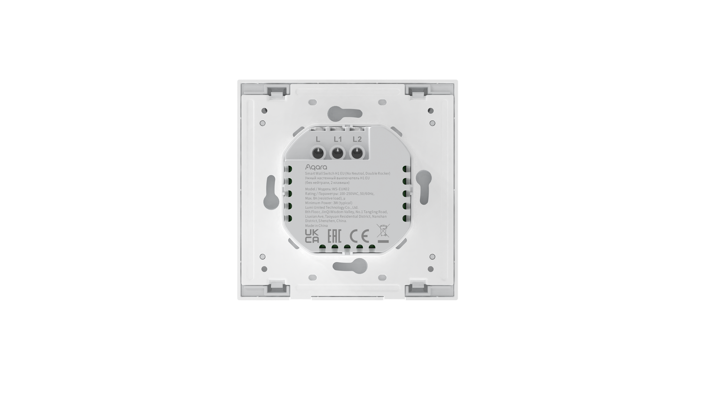 Aqara Smart Wall Switch H1 EU (With Neutral, Double Rocker) | WS-EUK04
