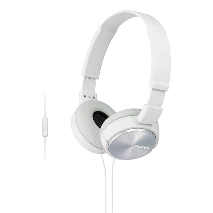 Sony MDR-ZX310AP (Black) Folding Aux Headphones with Mic