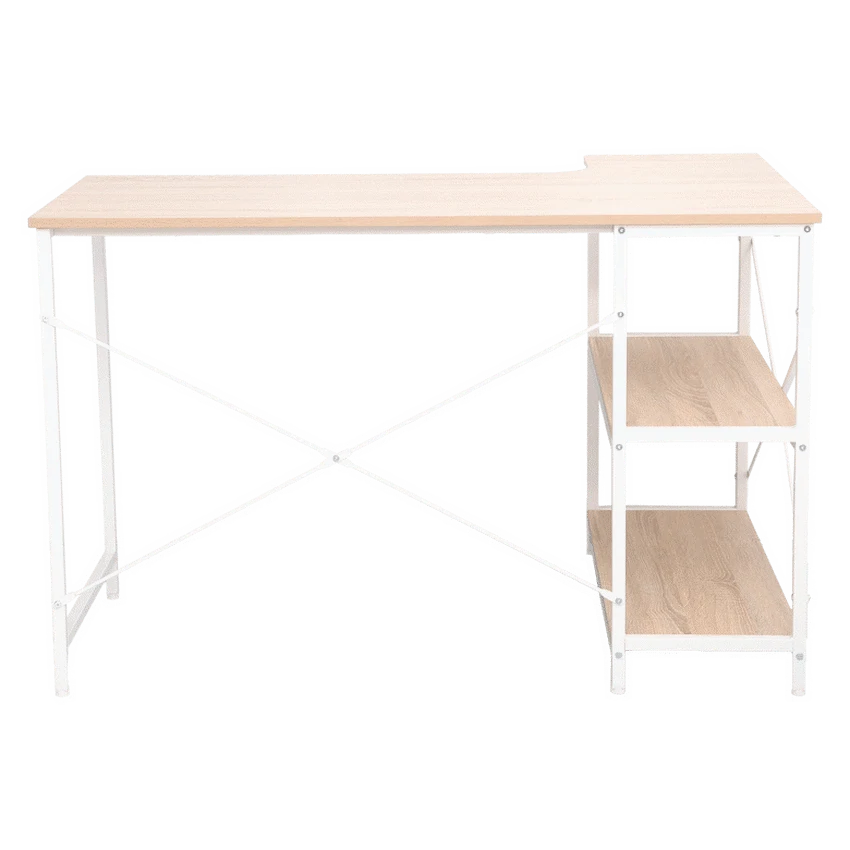 Everfurn Anthony Work Desk - Light Oak and White Frame - Guards On Duty Shop & Security Guards