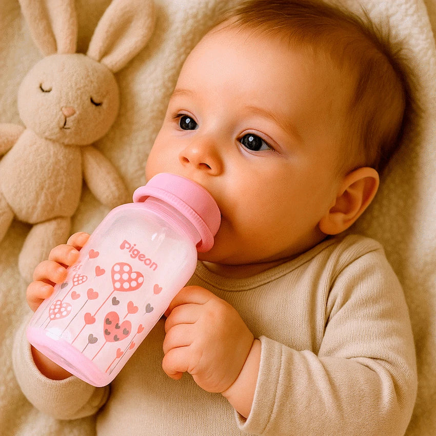 Pigeon Flexible Bottle STD Neck - Pink - 120ml