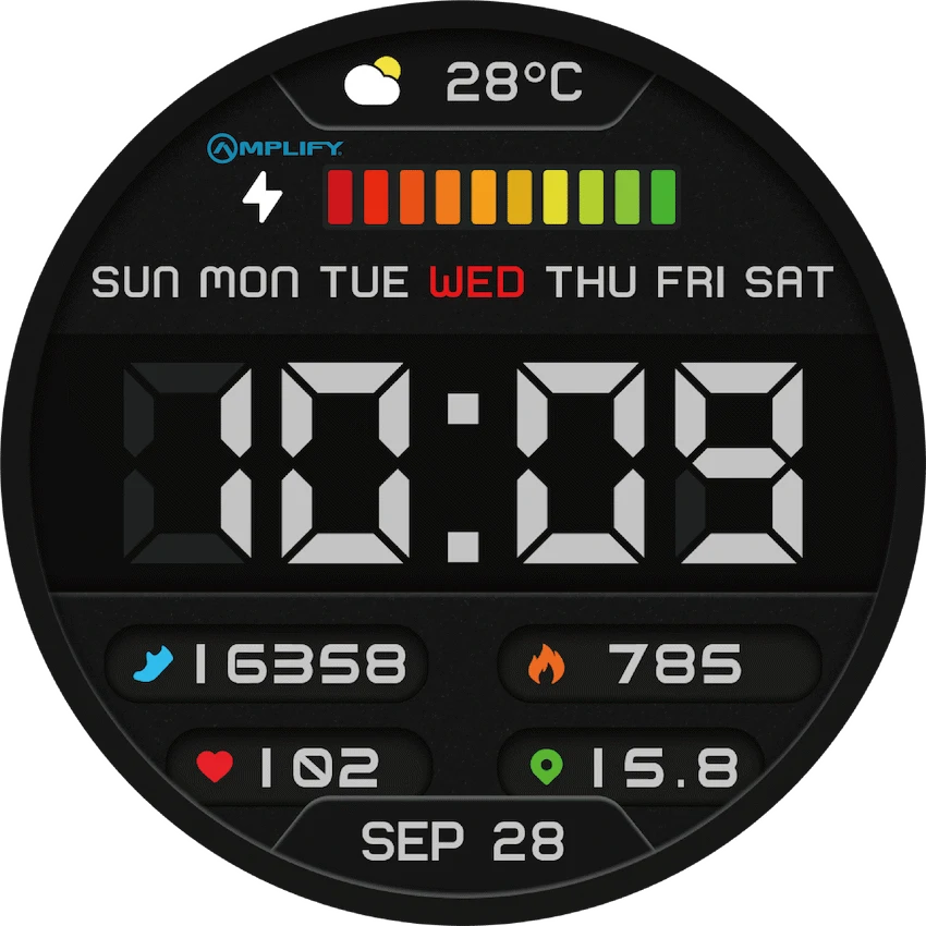 Amplify Compete Series Smart Watch - Black - Guards On Duty Shop & Security Guards