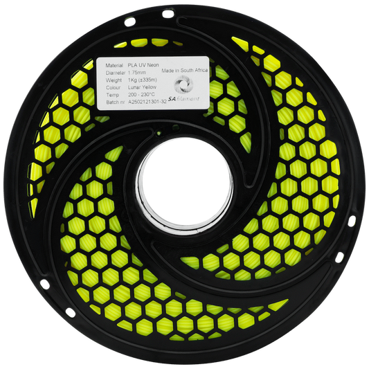 SA Filament PLA UV Neon Filament 1kg -  Lunar Yellow