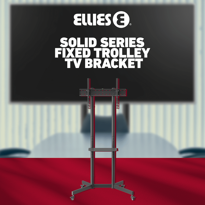 Ellies Solid series Fixed Trolley TV Bracket 37" - 70" TVs - Guards On Duty Shop & Security Guards
